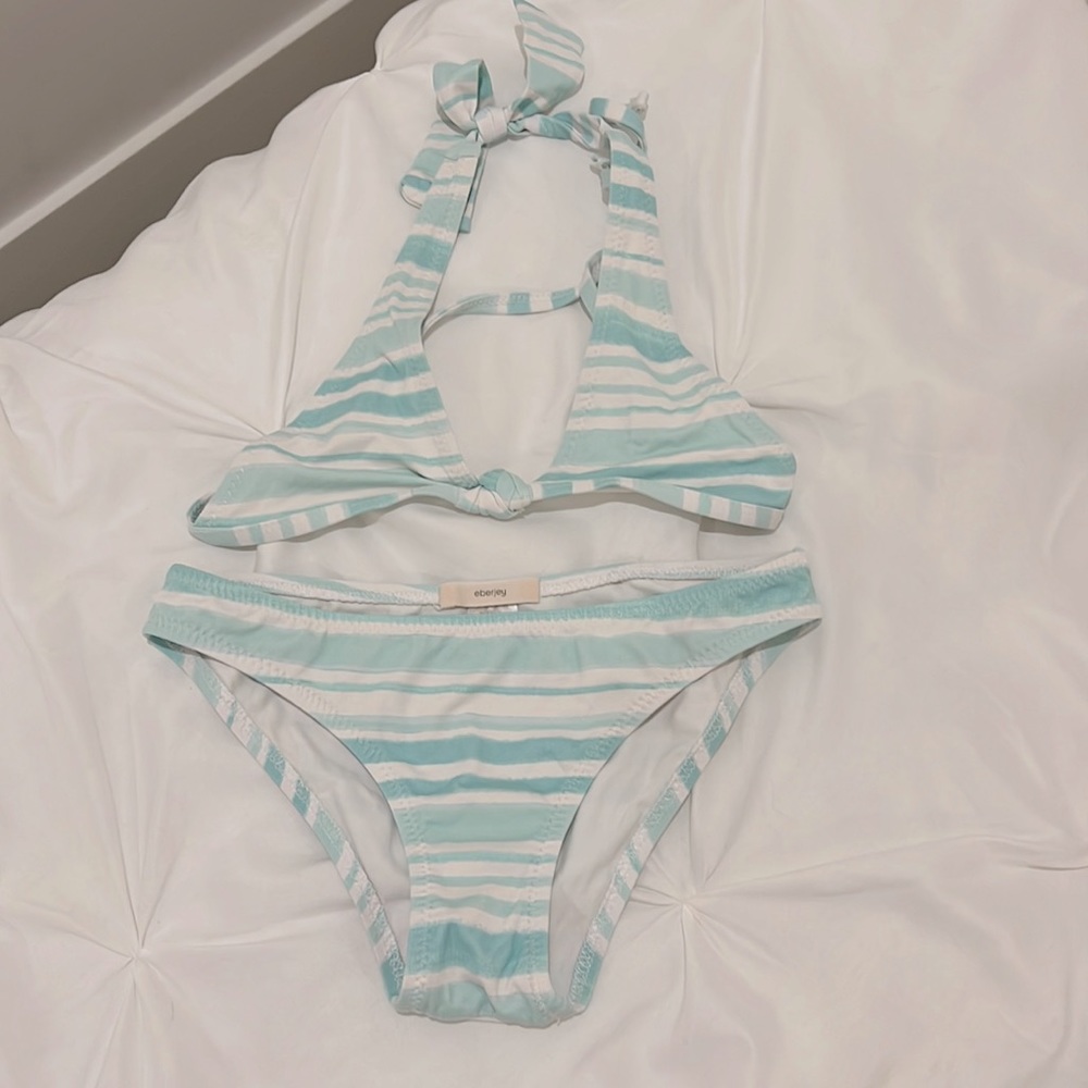 Eberjey Stripe girks 2 piece bathing suit
